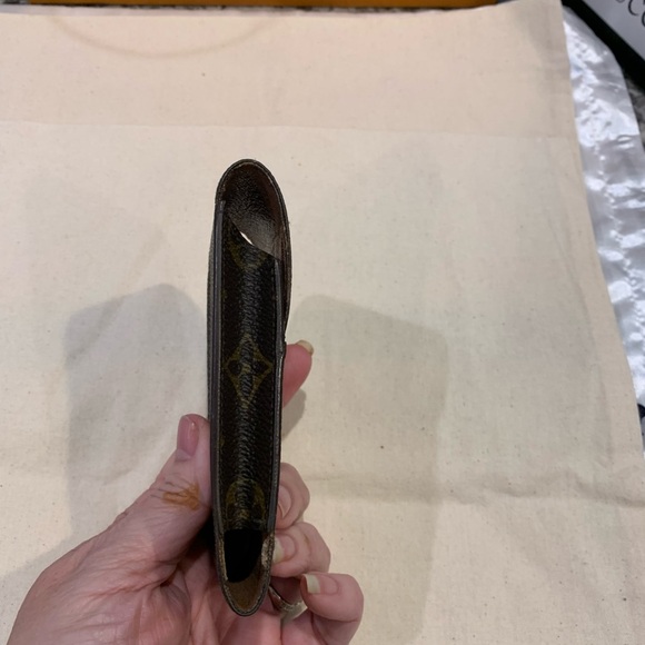 Louis Vuitton Brown and Gold Rectangular Key & Card Holder - Picture 3 of 6